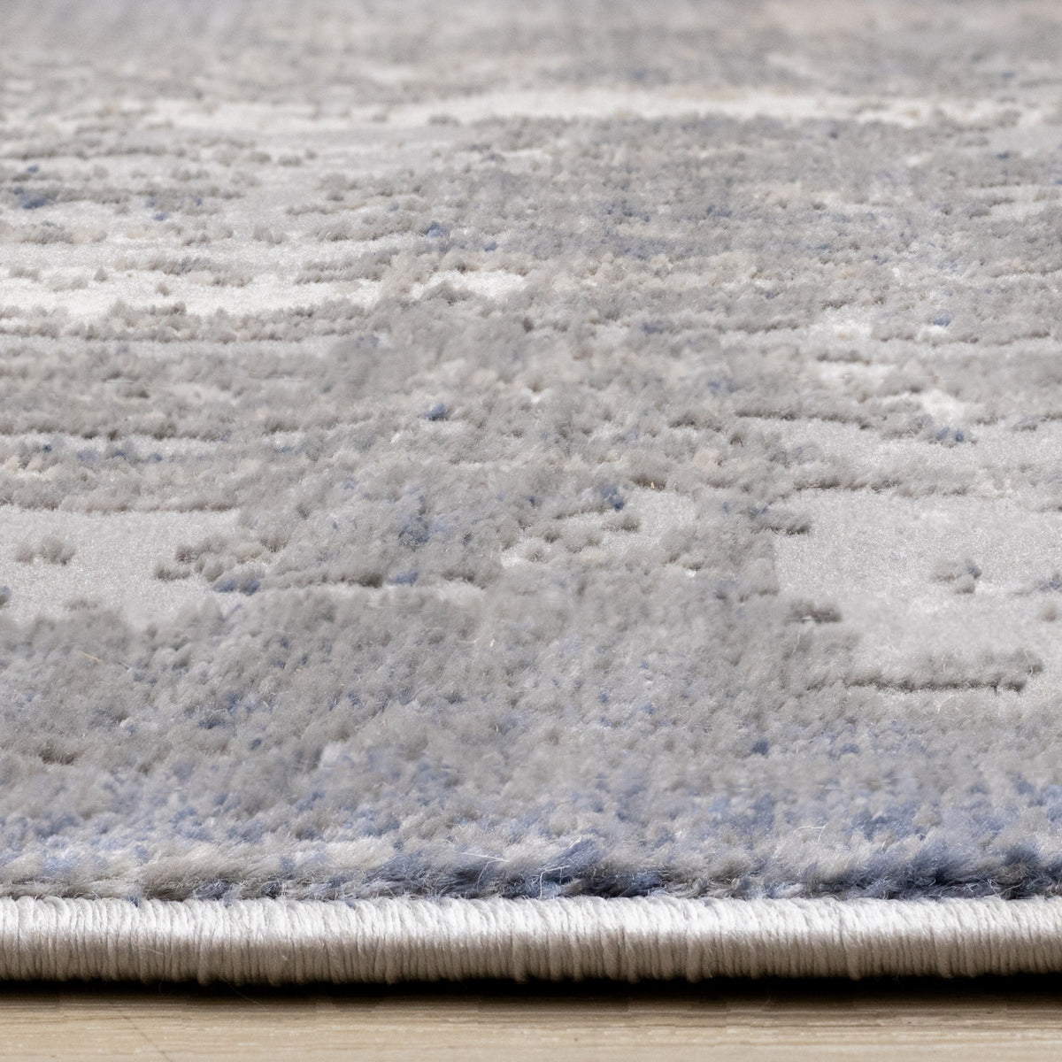 Logan Casual Contemporary Area Rug - 8' X 11' - Cream/Blue/Grey