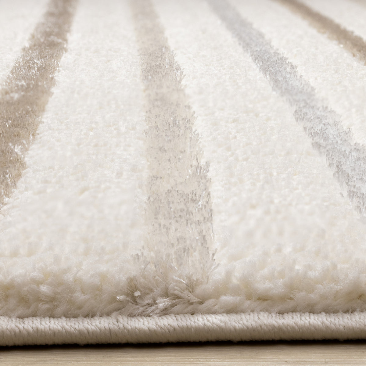 Sasha Soft Modern Lines Area Rug - 8' X 11' - Cream