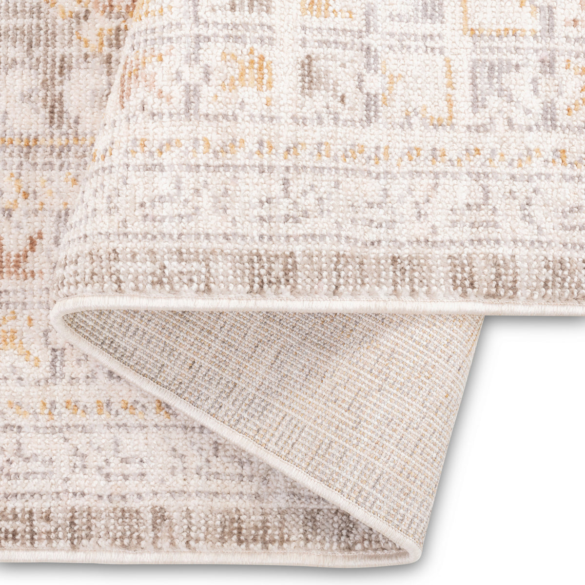 Poetic Bordered Rug - 8' x 10' - Antique White/Brown