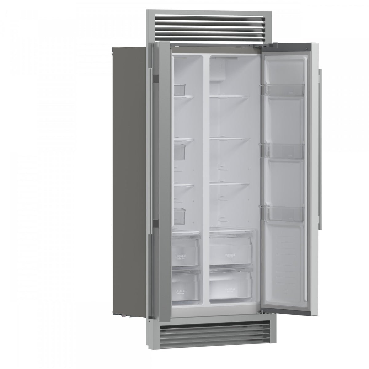 Forno Salerno 33" 15.6 Cu.Ft. Stainless Steel Built-in Side-by-Side Refrigerator - FFRBI1805-37SG