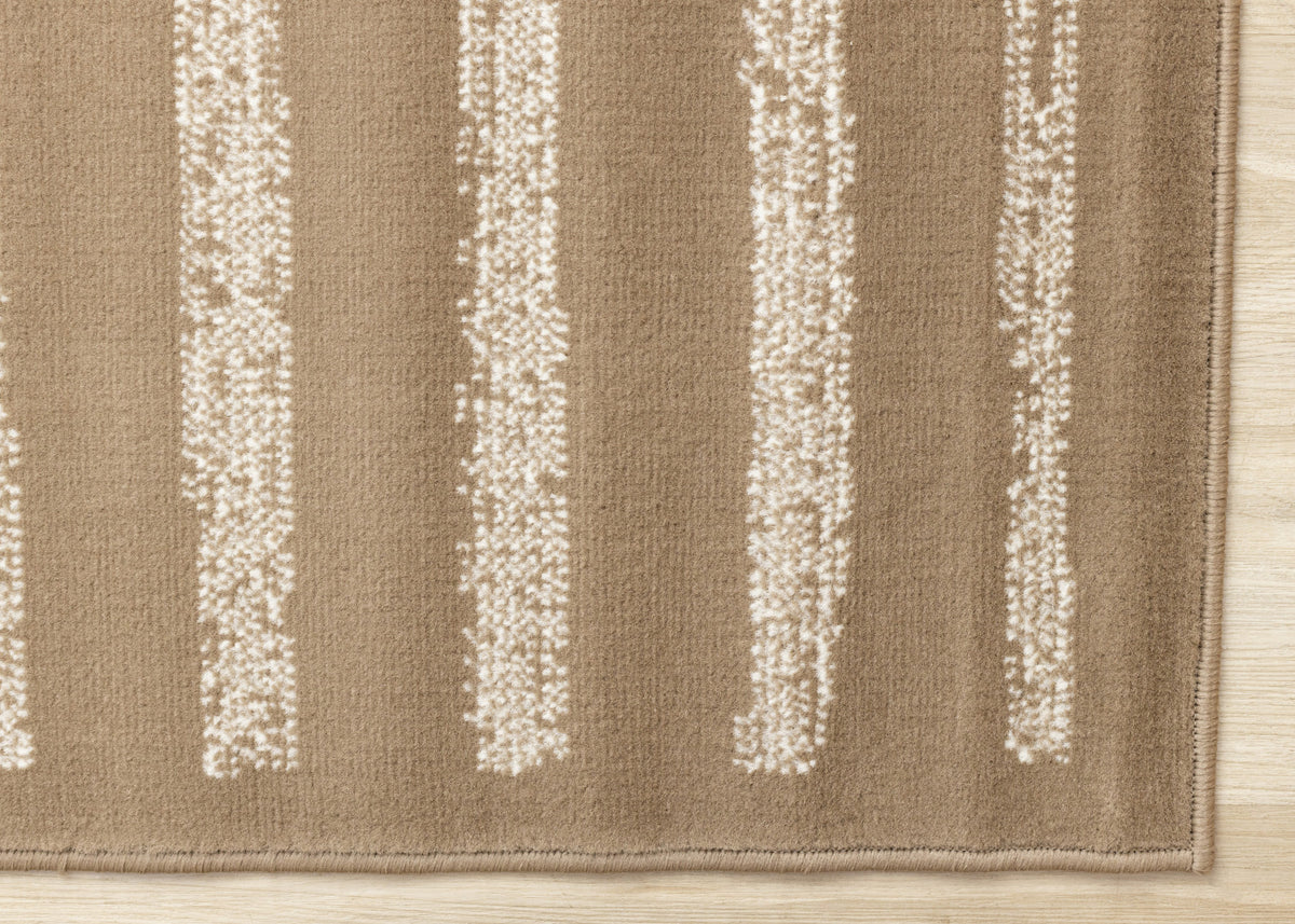 Functional Contemporary Lines Area Rug - 5' X 8' - Brown/Cream