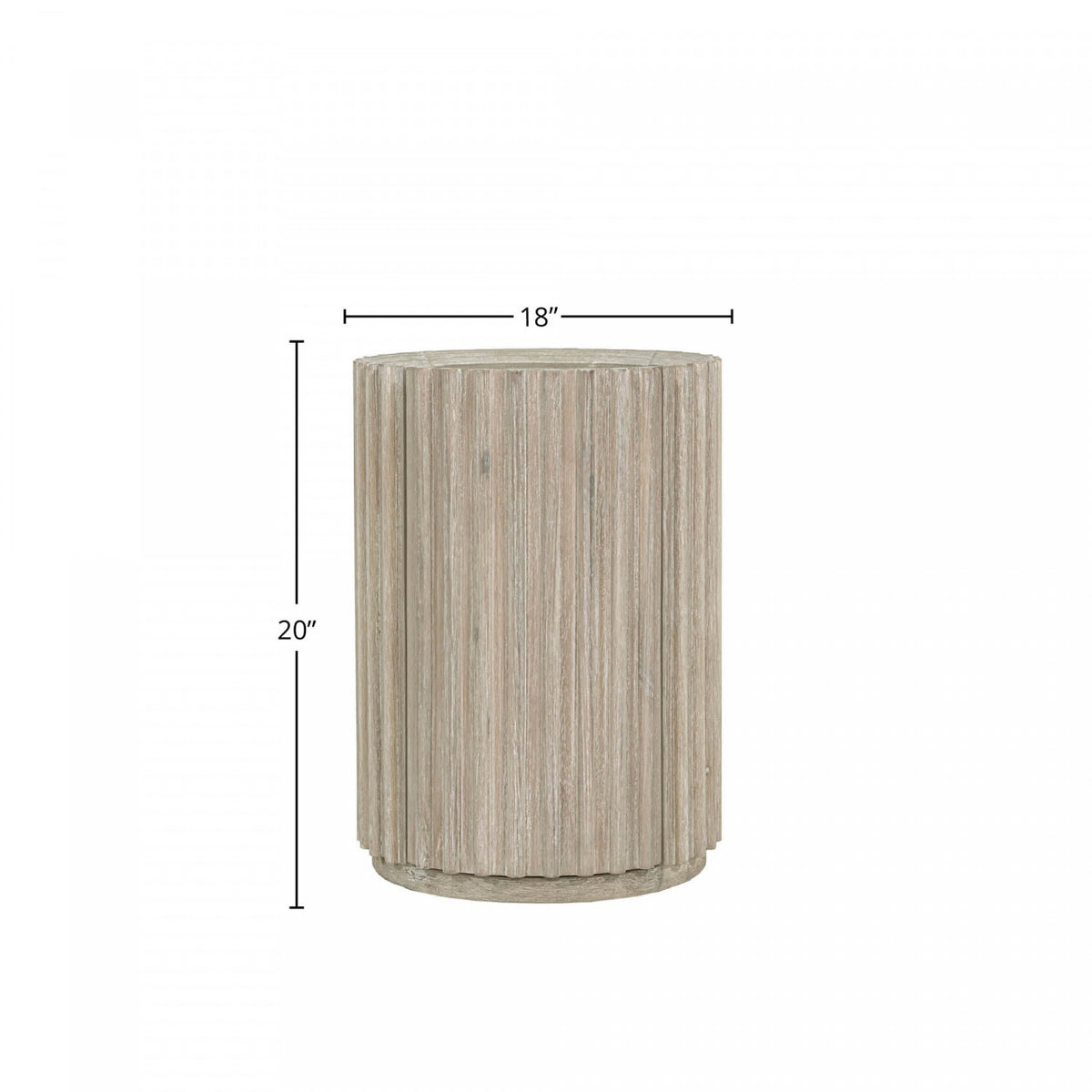 Humbach Side Table - White Washed Natural