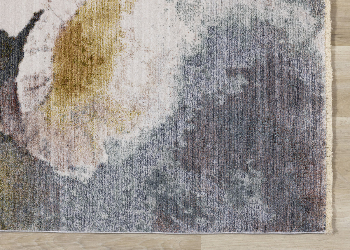 Macie Contemporary Floral Bloom Area Rug - 5' X 8' - Yellow/White/Green