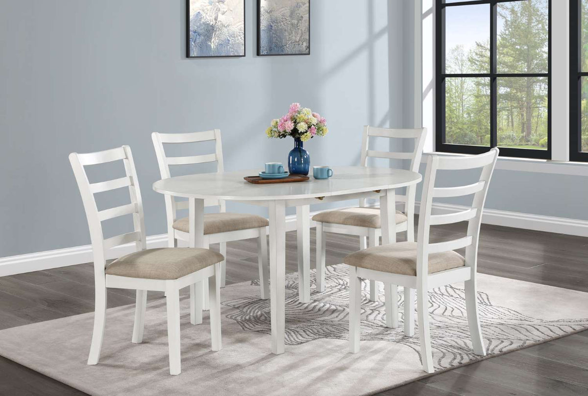 Natalia Extendable Round Dining Table - White