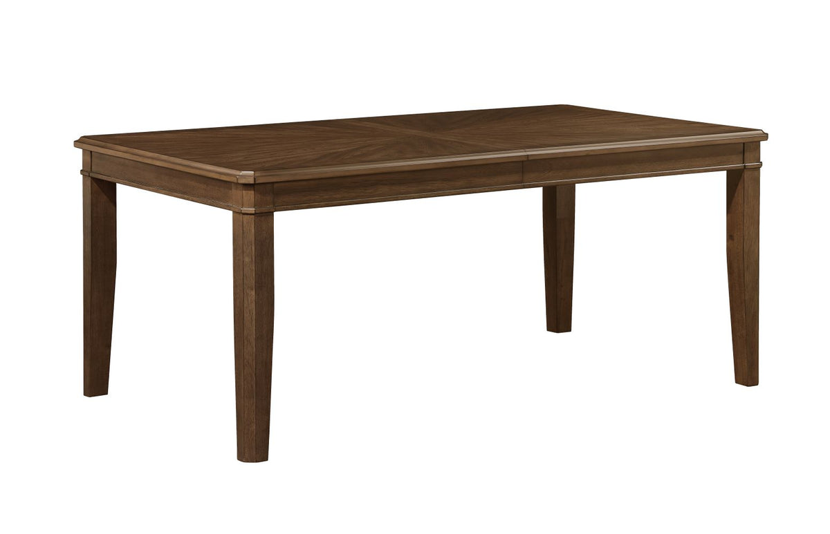 Spice 7-Piece Extendable Dining Set - Dark Cherry, Beige