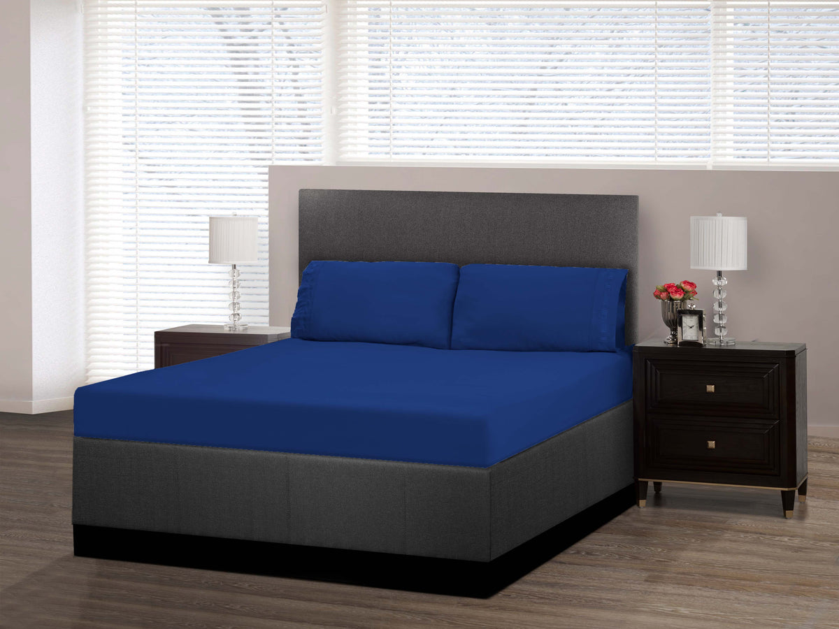 Nilus Queen Sheet Set - Navy
