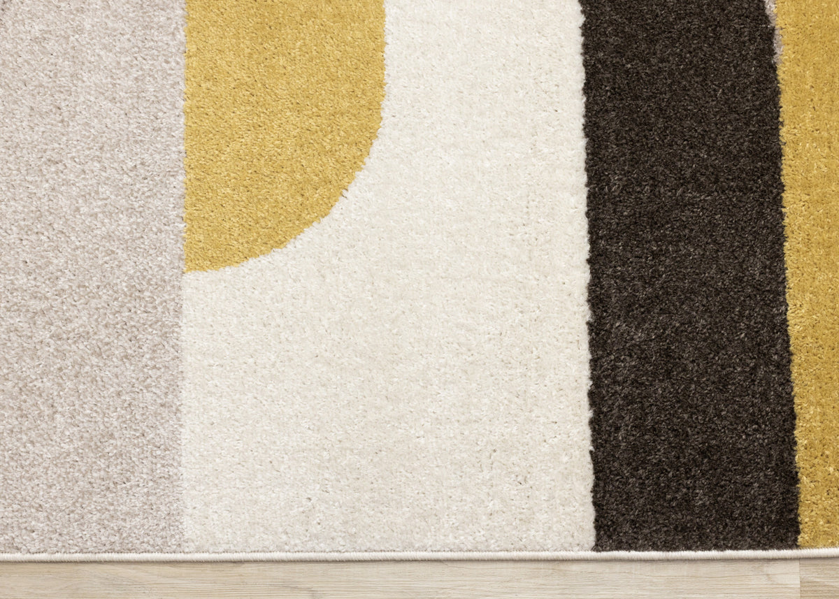 Maui Contemporary Geometric Area Rug - 8' X 11' - Cream/Yellow