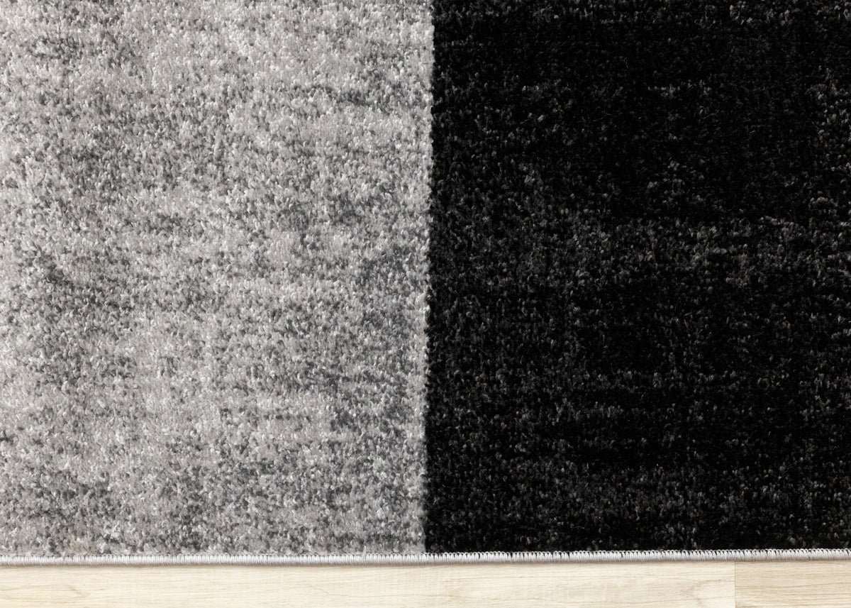 Elise Modern Geometric Area Rug - 5' X 8' - Grey/Black/White