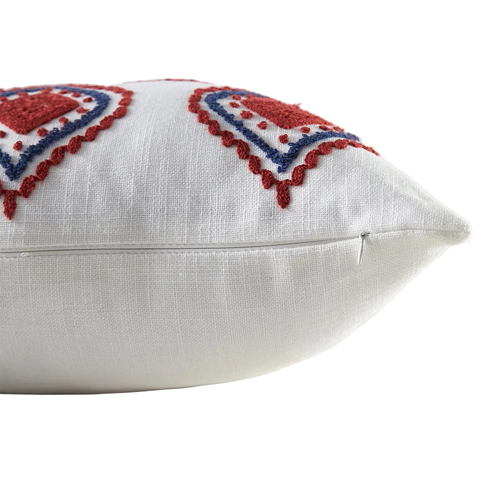 Garden Party Outdoor Decorative Accent Cushion - Red, Blue Scandinavian