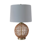 Rustic Charm Table Lamp - Brown, Grey