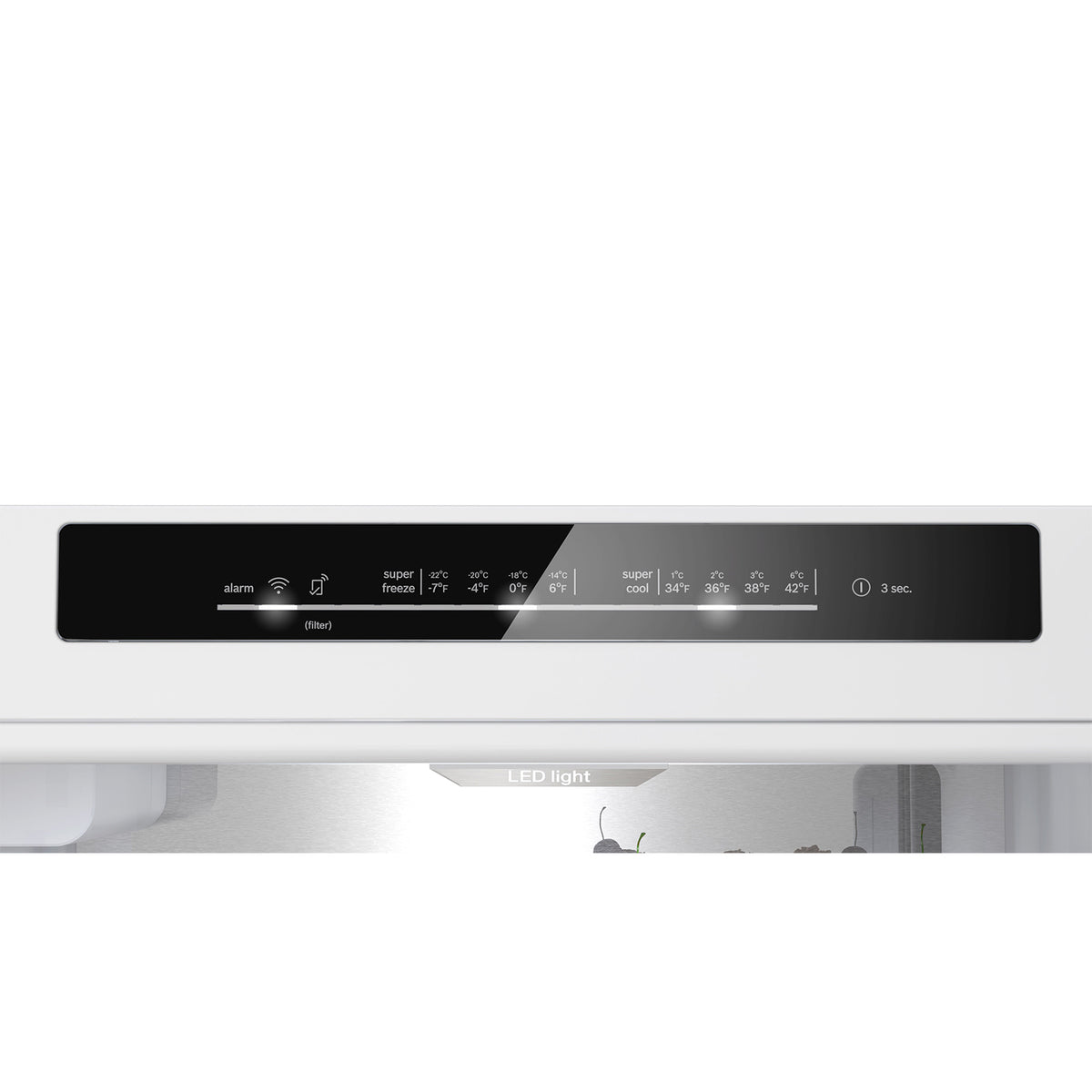 Bosch 24" 12.8 Cu. Ft. Black Glass Smart Counter-Depth-Bottom Freezer Refrigerator with Home Connect - B24CB80ESB