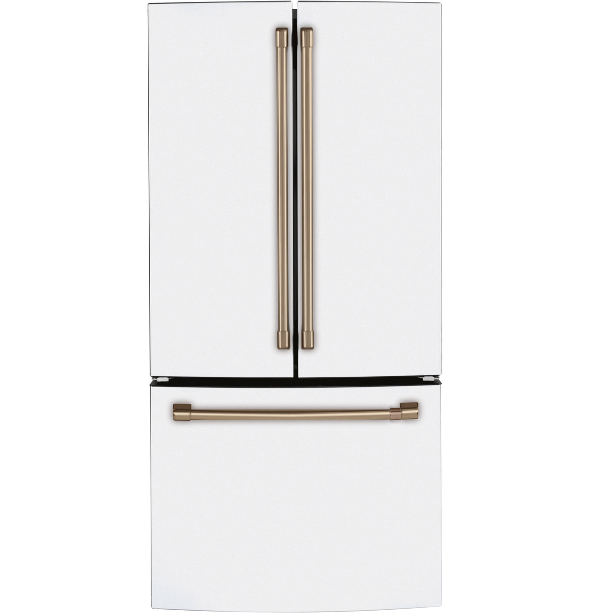 Café Matte White Kitchen Package with French Door Refrigerator, Double Oven Range & Built-In Dishwasher