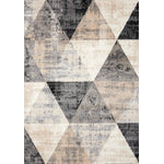 Stone Prism 5'3" x 7'7" Triangle Shapes Area Rug - Cream, Beige
