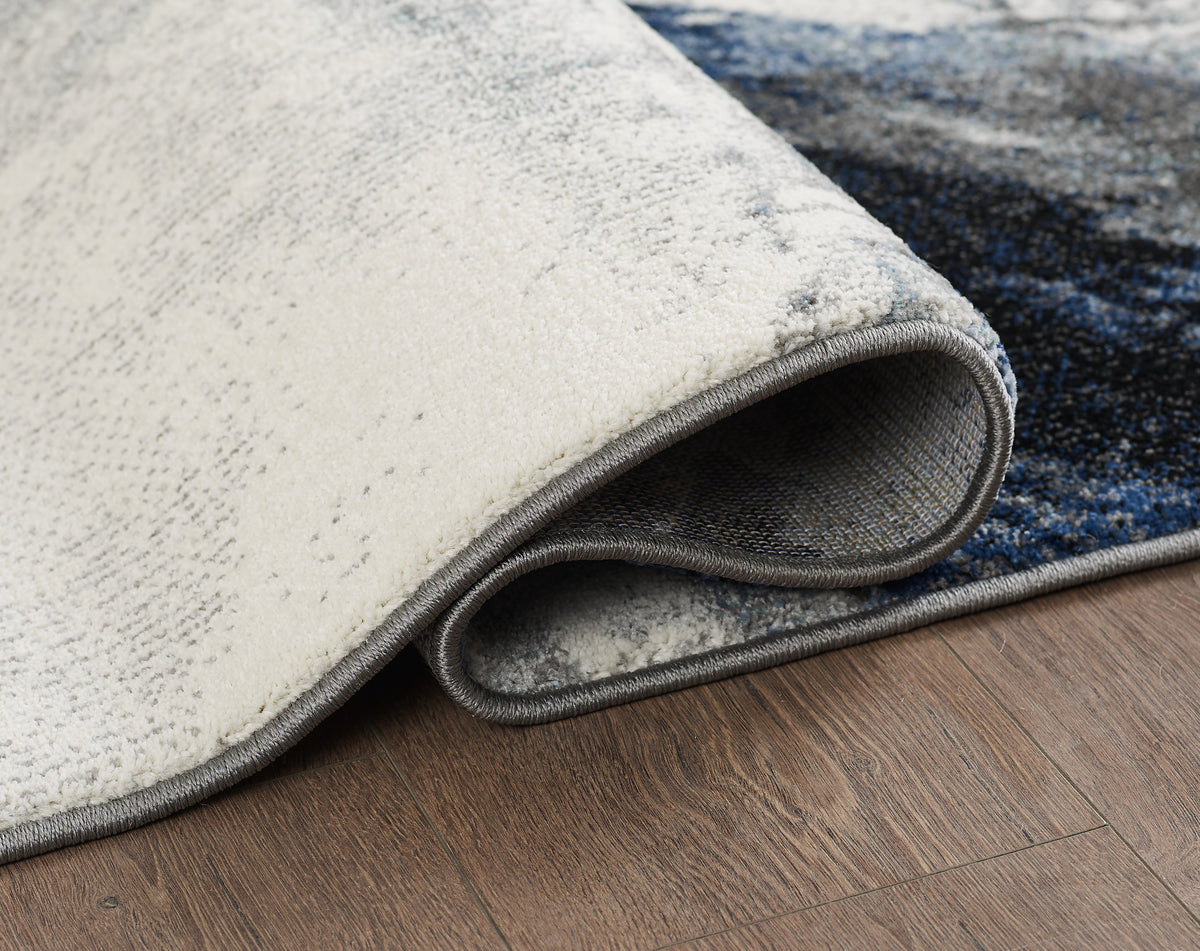 L2 Decor Diamond Area Rug 8' x 11' with Underpad - Blue