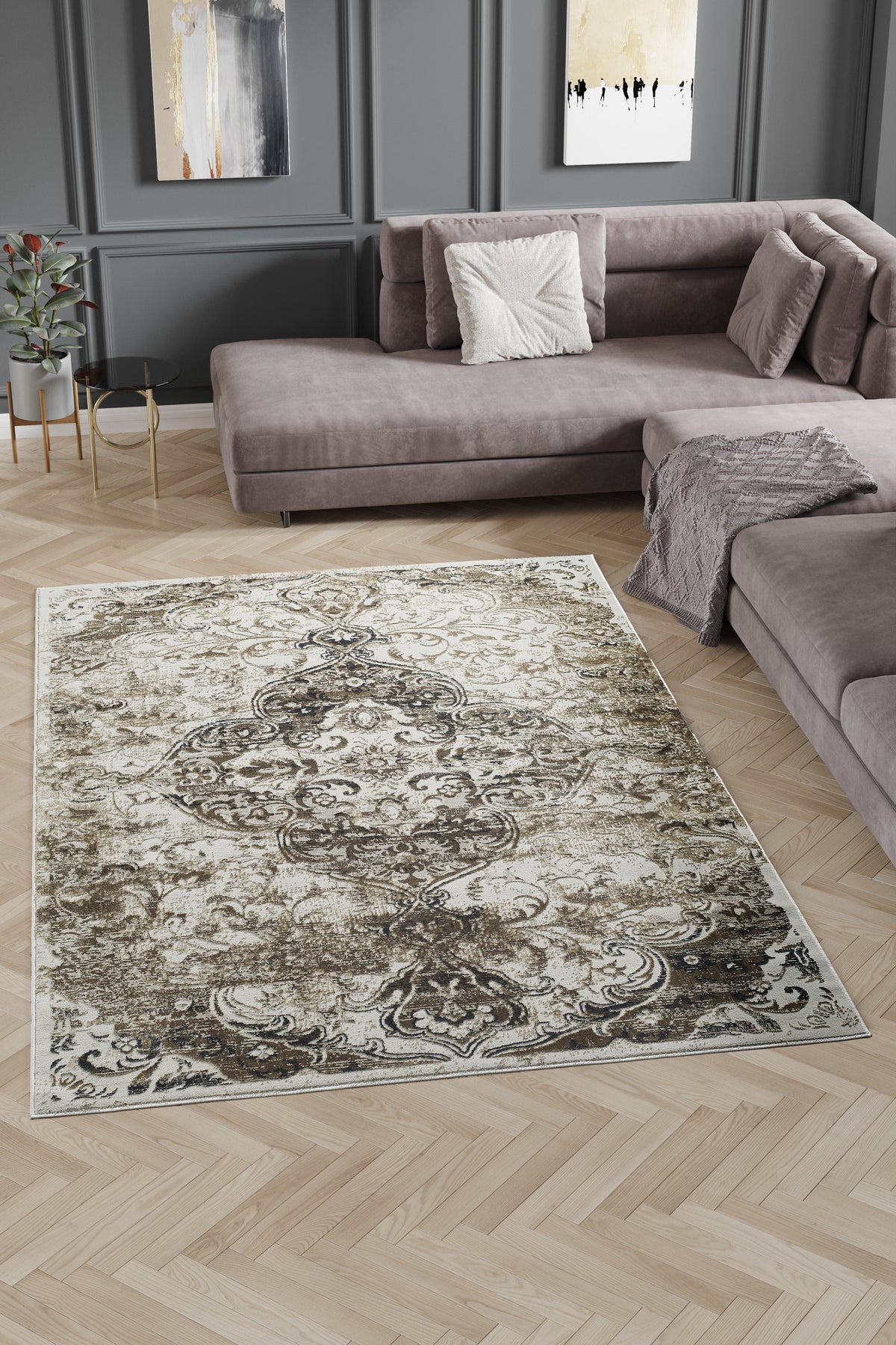 L2 Decor Emojy Area Rug 8' x 11' - Cream