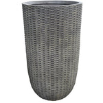 Garden Party Woven Brick Style Large Planter - Natural Grey