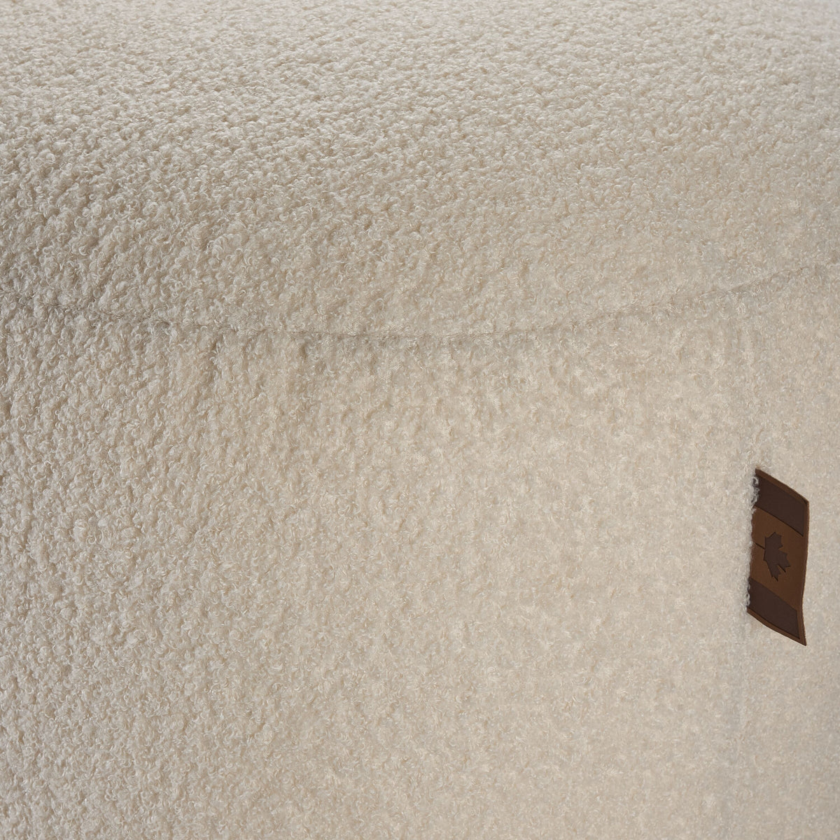 Gannon Ottoman Round - Beige Teddy