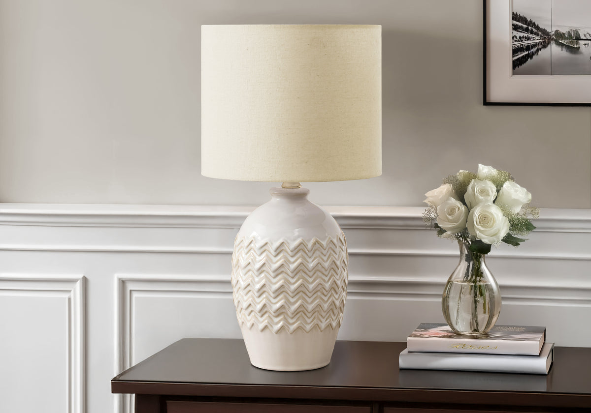 Silque Table Lamp - Ivory