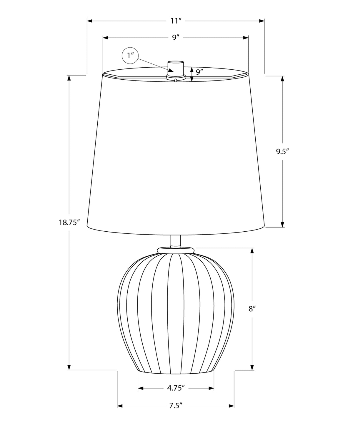 Zoren Table Lamp - Black