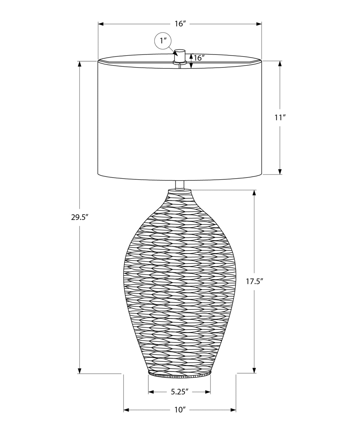 Saben Table Lamp - Brown