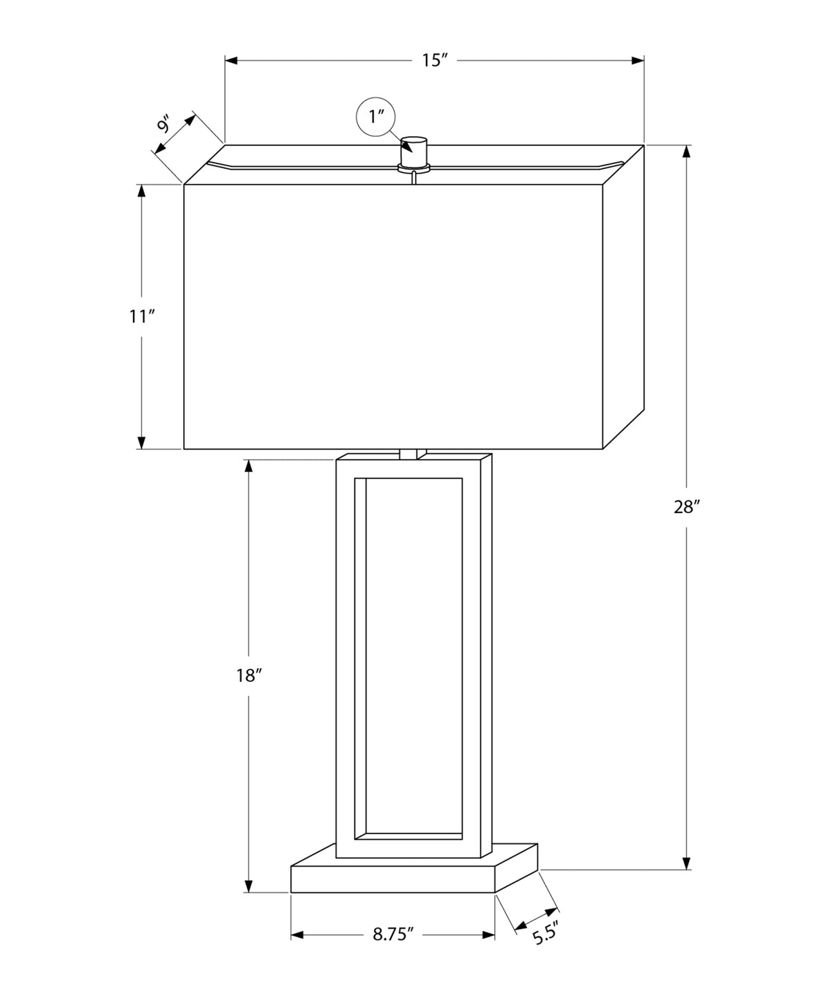 Elun Table Lamp - Metal