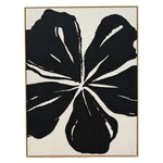 In Full Bloom Floral Silhouette Wall Art - Ivory, Black