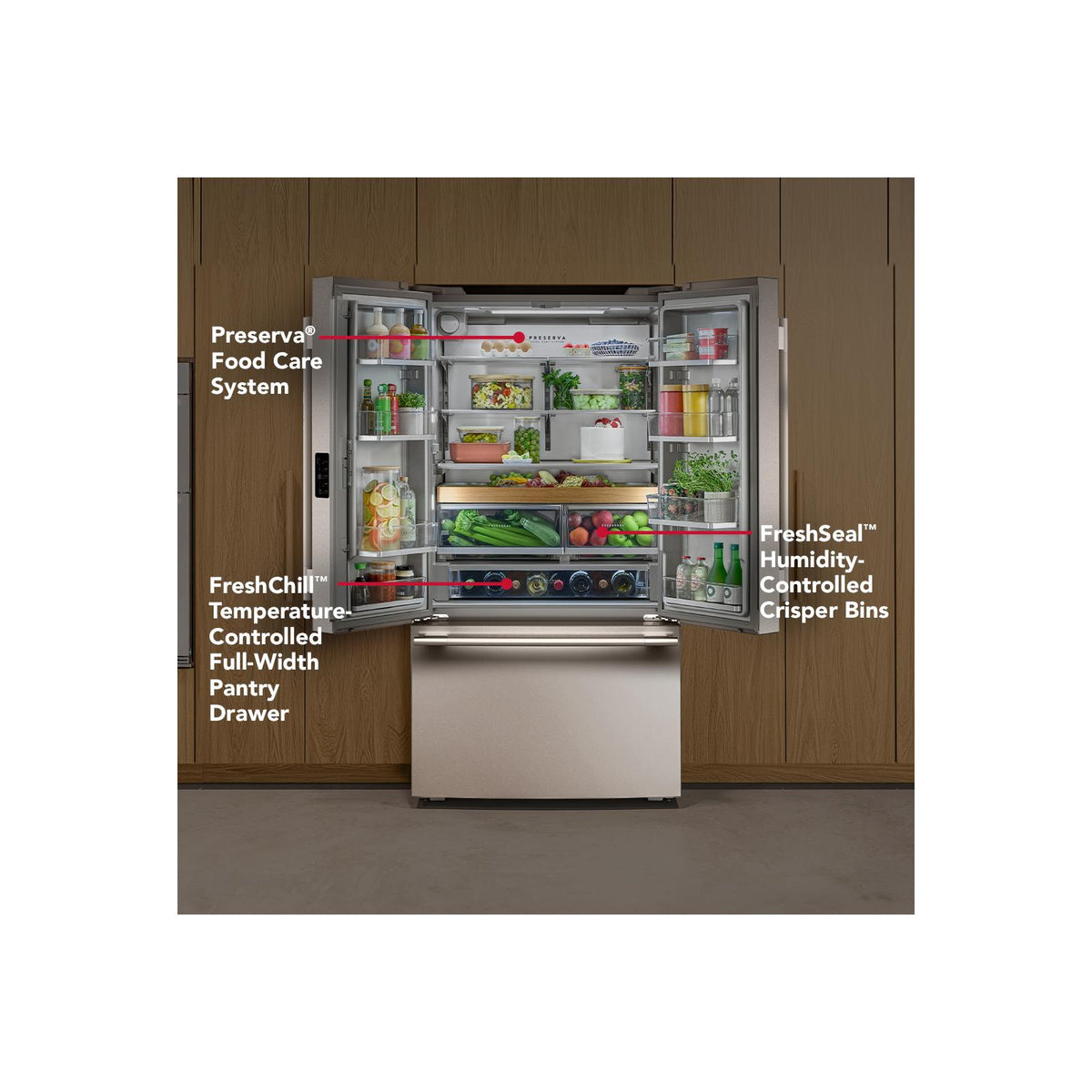 KitchenAid 36" 24.0 Cu. Ft. Black Ore Counter-Depth French Door Refrigerator - KRFC236SBE