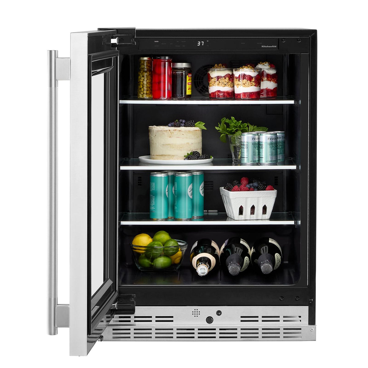 KitchenAid 24" 5.2 Cu. Ft. PrintShield Stainless Steel Undercounter Refrigerator - KURL524SPS