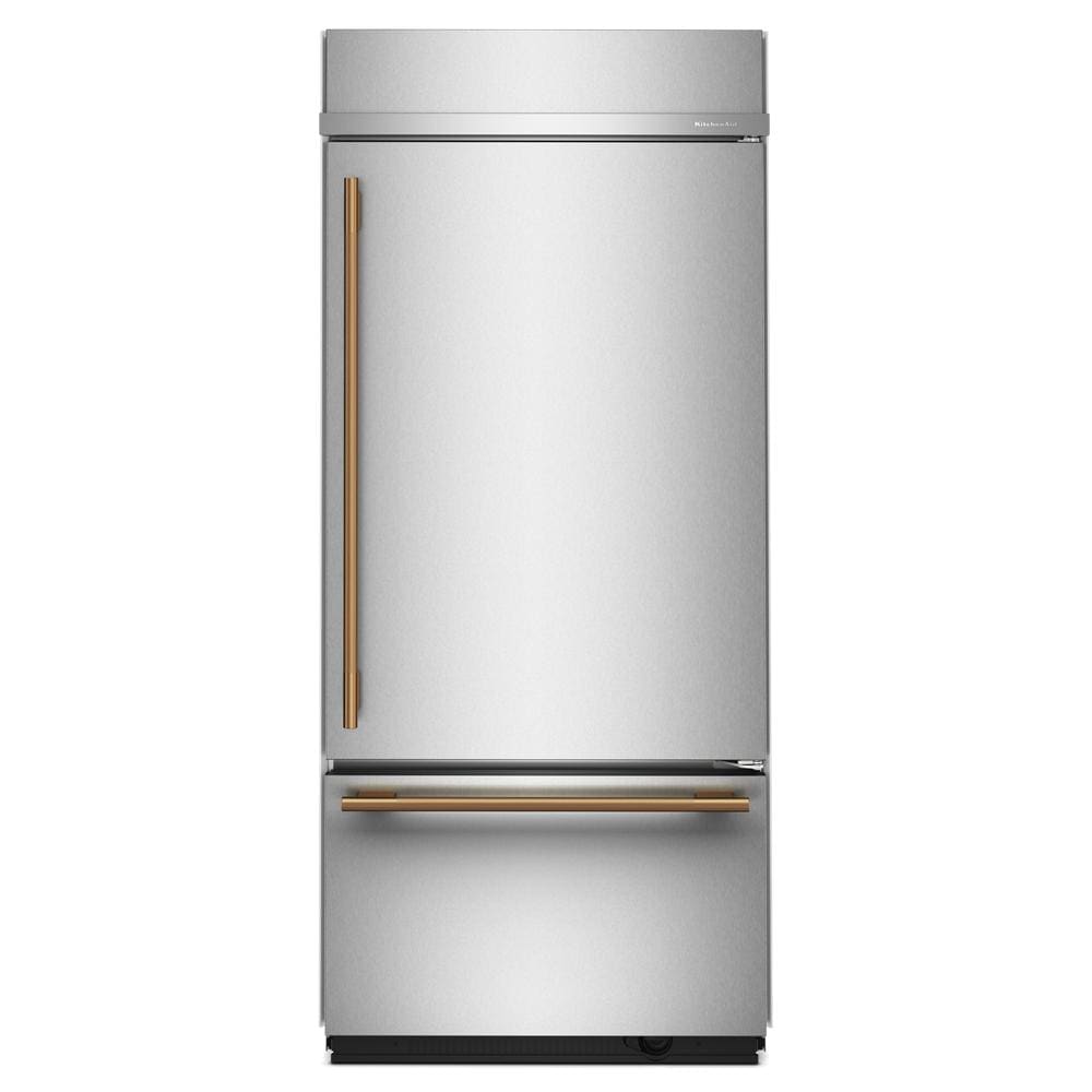 KitchenAid 36" 20.9 Cu. Ft. PrintShield Stainless Steel Built-In Bottom Mount Refrigerator - KBBR336SPS