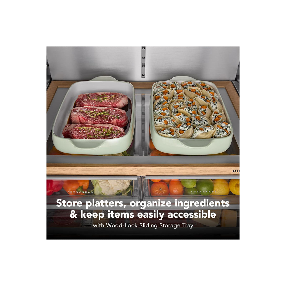 KitchenAid 36" 30 Cu. Ft. PrintShield Stainless Steel French Door Refrigerator - KRFF436SPS--