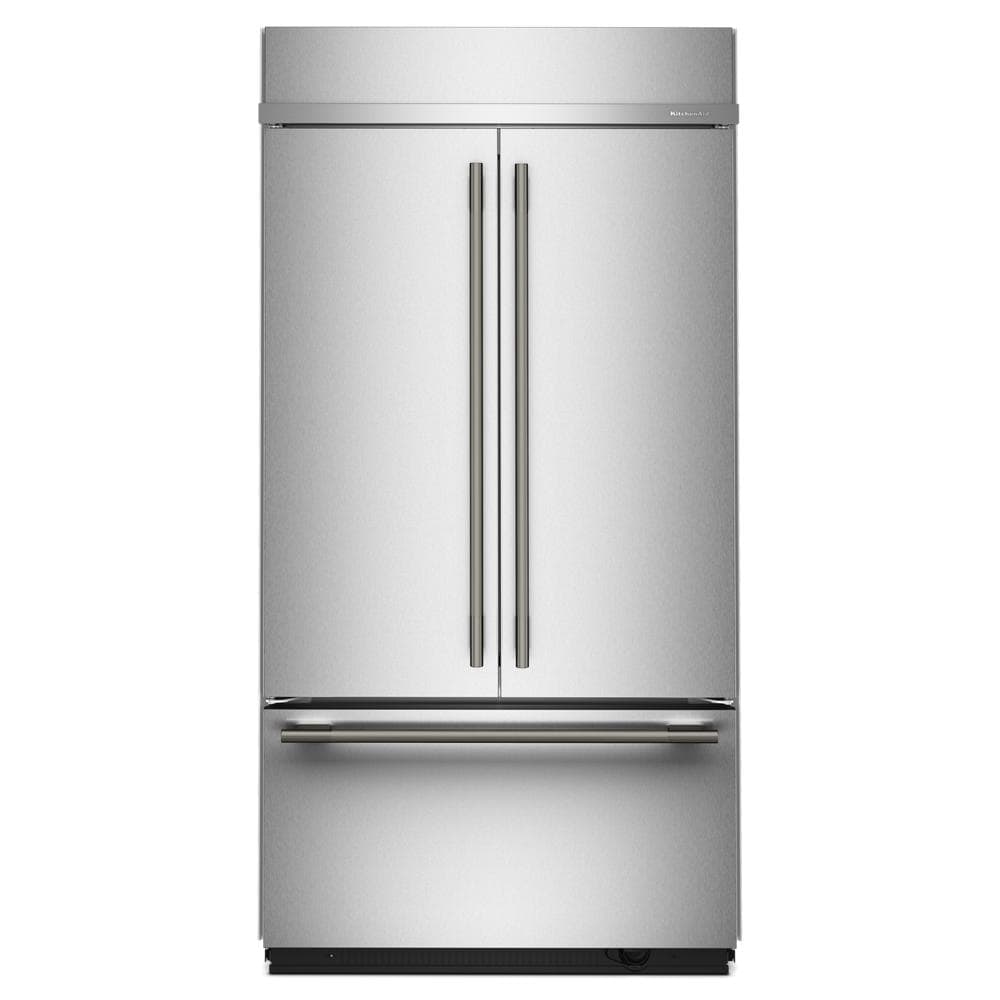 KitchenAid 42" 24.2 Cu. Ft. PrintShield Stainless Steel Built-In French Door Refrigerator - KBFN542SPS