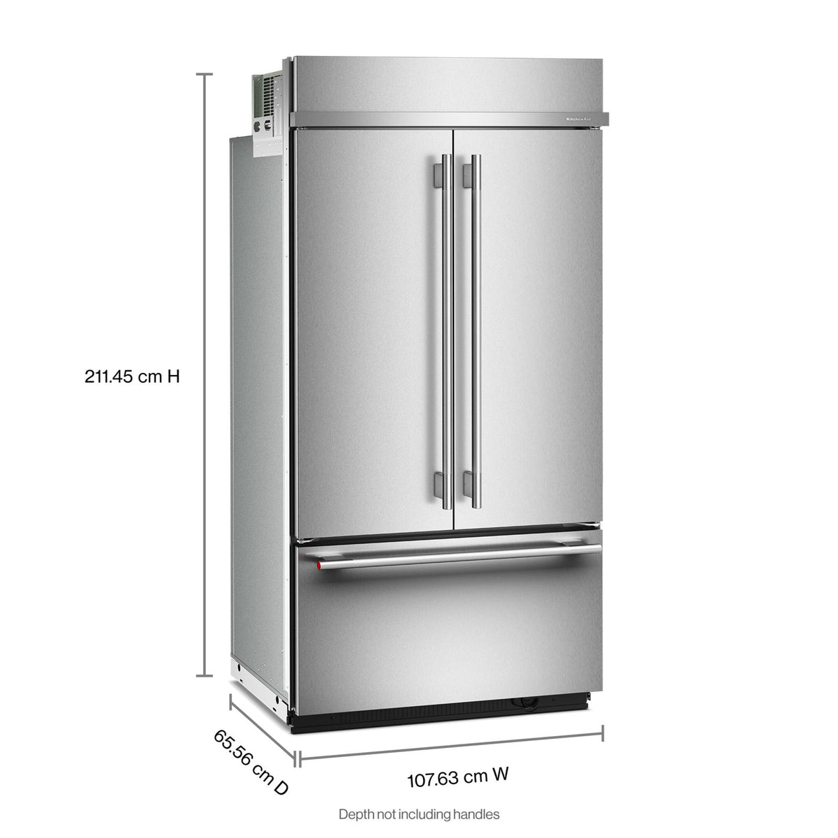 KitchenAid 42" 24.2 Cu. Ft. PrintShield Stainless Steel Built-In French Door Refrigerator - KBFN542SPS