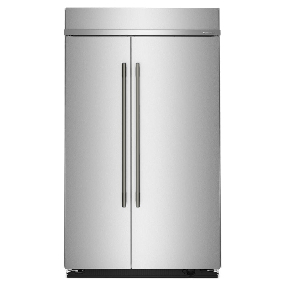 KitchenAid 48" 30.0 Cu. Ft. PrintShield Stainless Steel Built-In Side-by-Side Refrigerator - KBSN748SPS