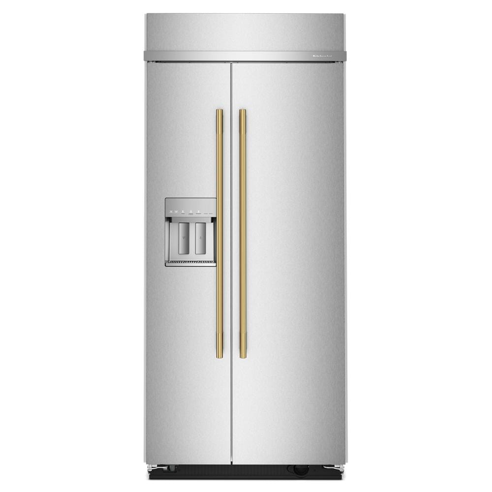 KitchenAid 36" 21.0 Cu. Ft. PrintShield Stainless Steel Built-In Side-by-Side Refrigerator - KBSD736SPS