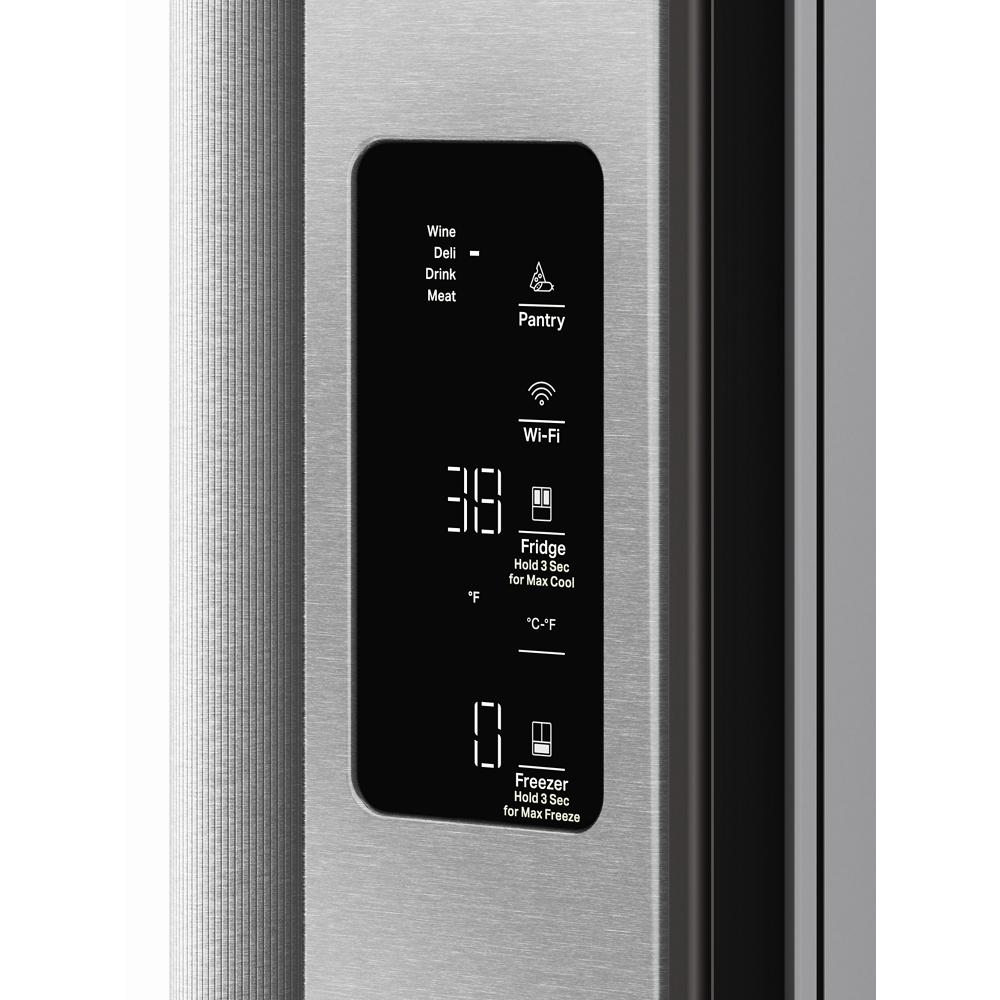 KitchenAid 36" 23.9 Cu. Ft. PrintShield Stainless Steel Counter-Depth French Door Refrigerator with External Water Dispenser – KRFC736SPS