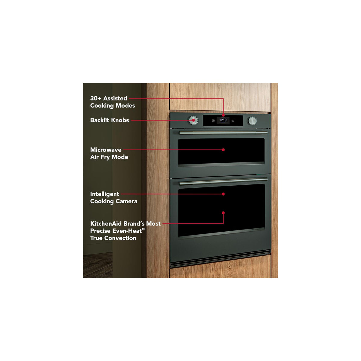 KitchenAid Juniper 30" Wall Oven with Microwave with Intelligent Cooking Camera (5 cu ft) - KOEC930SJP--