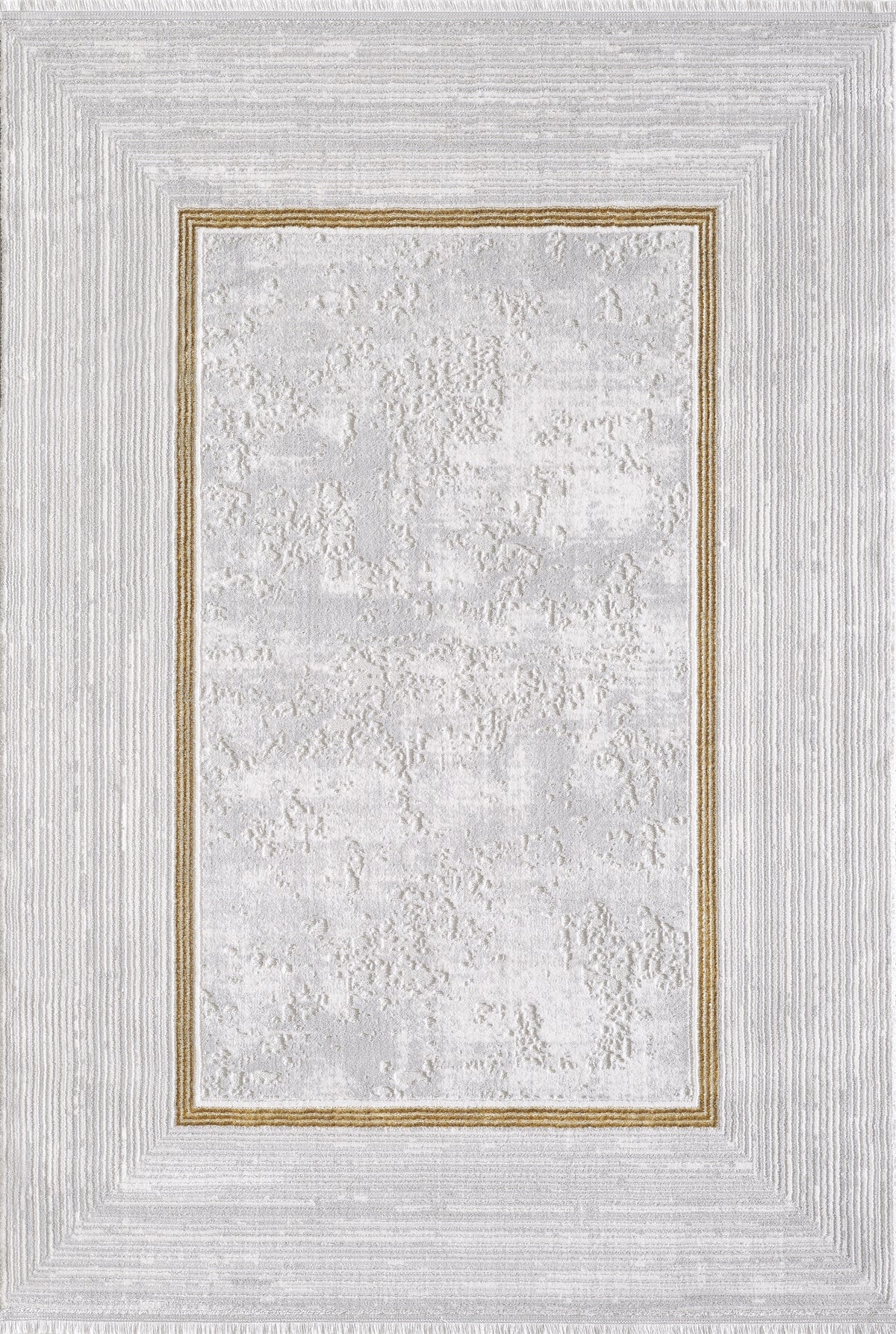 L2 Decor Lazer Area Rug 8' x 11' with Underpad - Light Grey