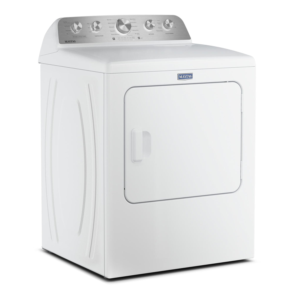Maytag White Steam Gas Dryer (7.0 Cu. Ft.) with Pet Pro Option - MGD5605RW