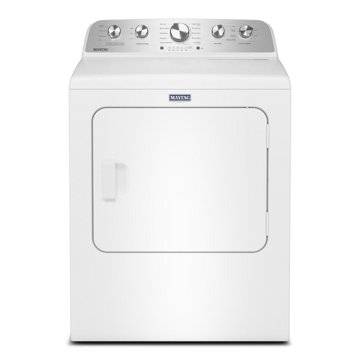 Maytag White Steam Gas Dryer (7.0 Cu. Ft.) with Pet Pro Option - MGD5605RW