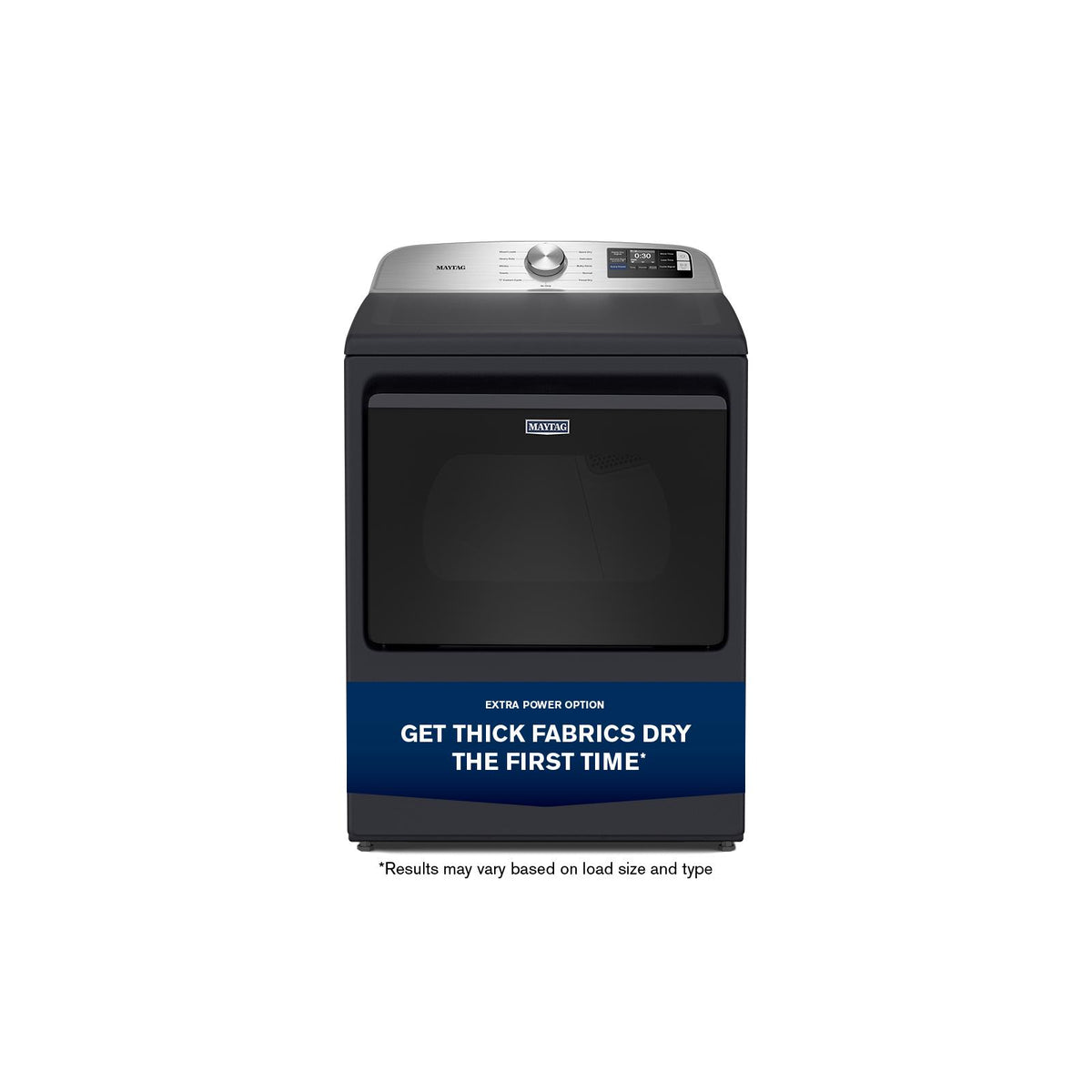 Maytag Midnight Steel Smart Electric Dryer (7.4 Cu. Ft.) with Extra Power - YMED6205RF--