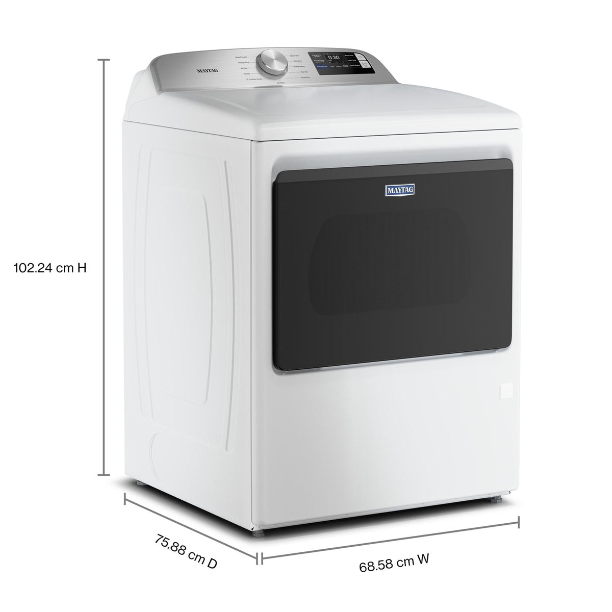 Maytag White Gas Dryer (7.4 cu.ft.) - MGD6205RW