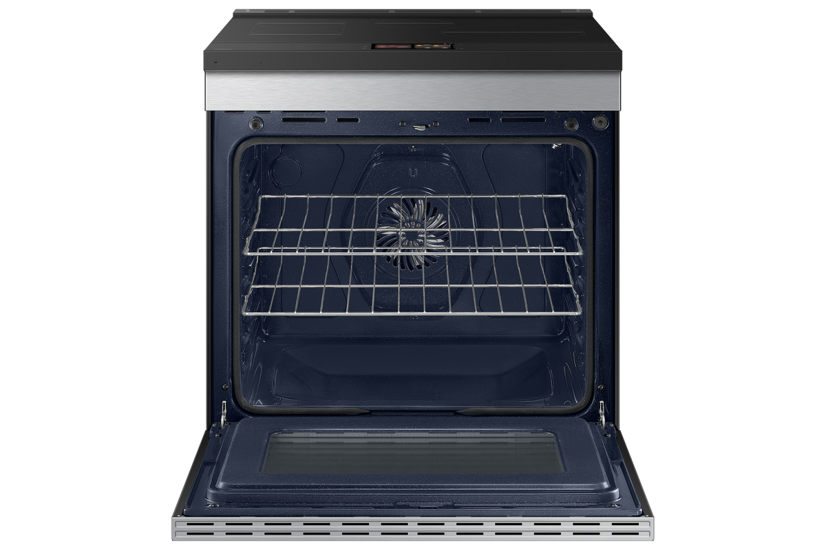 Samsung BESPOKE Stainless Steel True Convection Induction Slide in With AI Hub & Smart Oven Camera (6.3cu.ft.) - NSI6DG9900SRAC