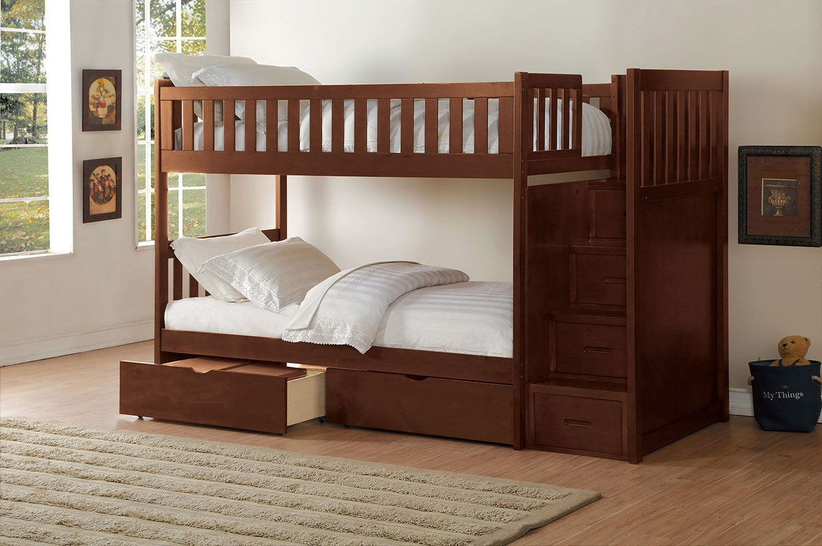 Noelle Bunk Bed Pair of Storage Drawers - Dark Cherry