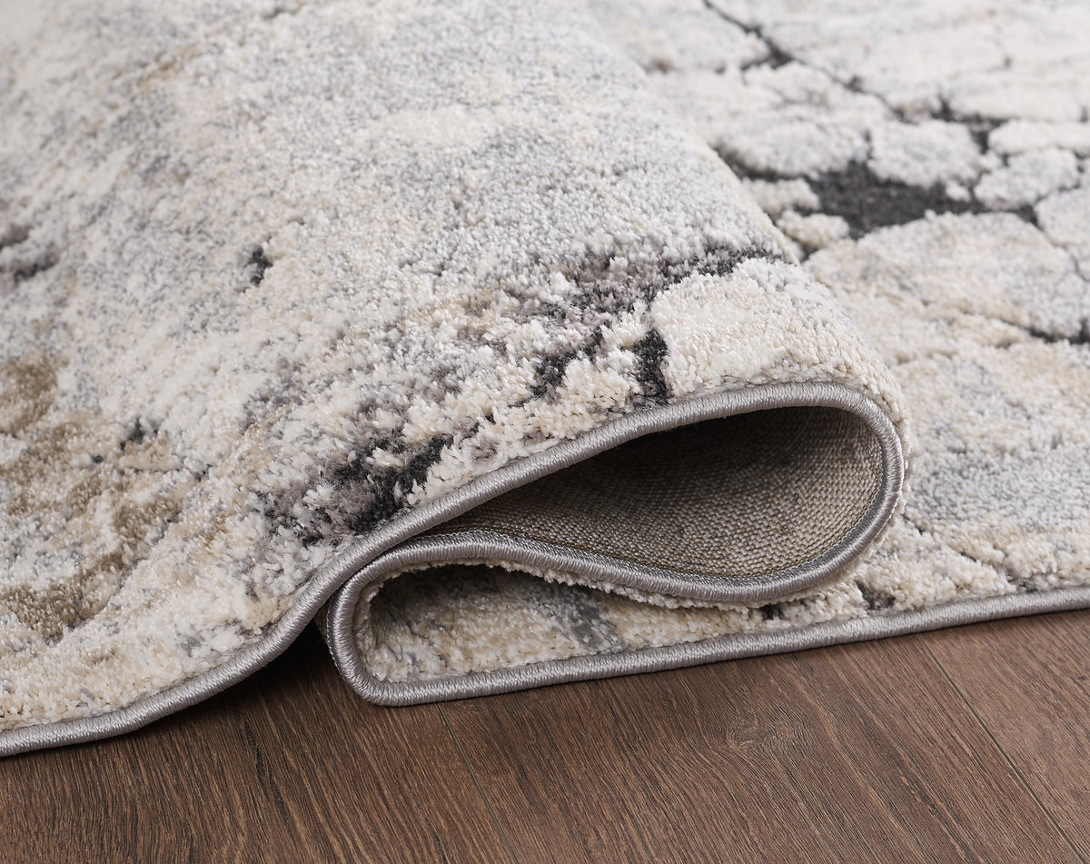 L2 Decor Panorama Area Rug 7' x 10' with Underpad - Grey