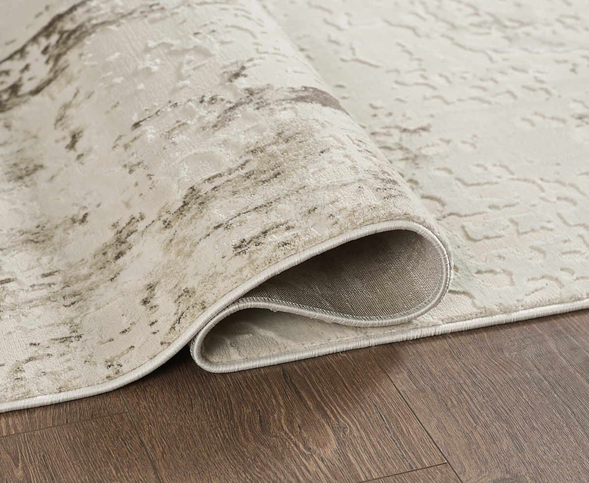 L2 Decor Petra Area Rug 8' x 11' with Underpad - Beige