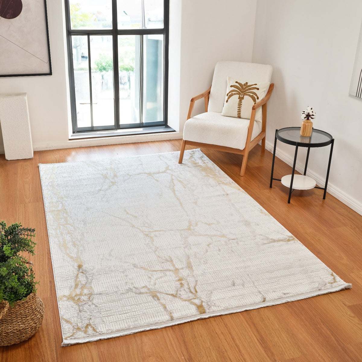 L2 Decor Karizma Area Rug 8' x 11' - Yellow, White