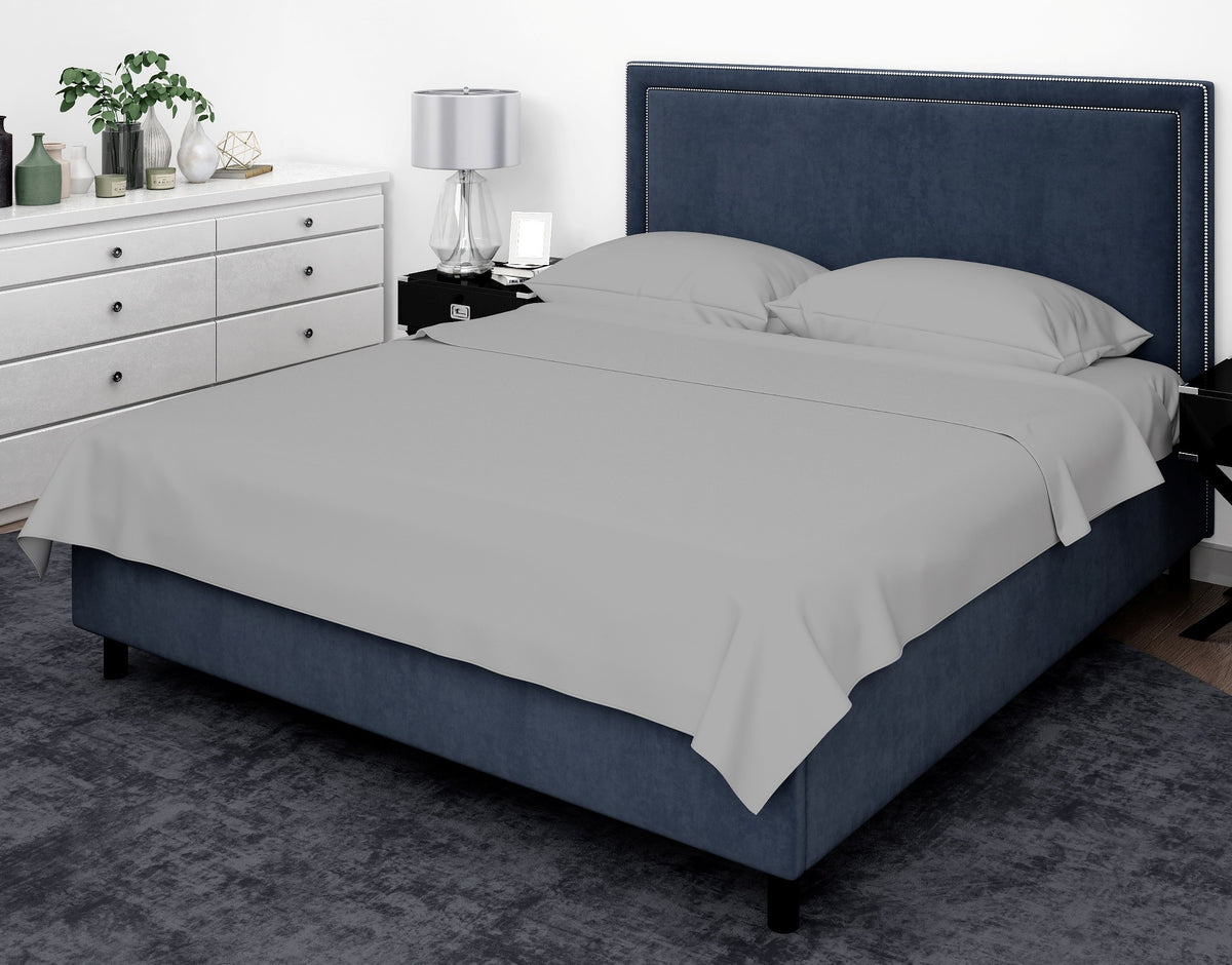Cotton House 100% Cotton Pima King Sheet Set - 500 Thread Count Silver