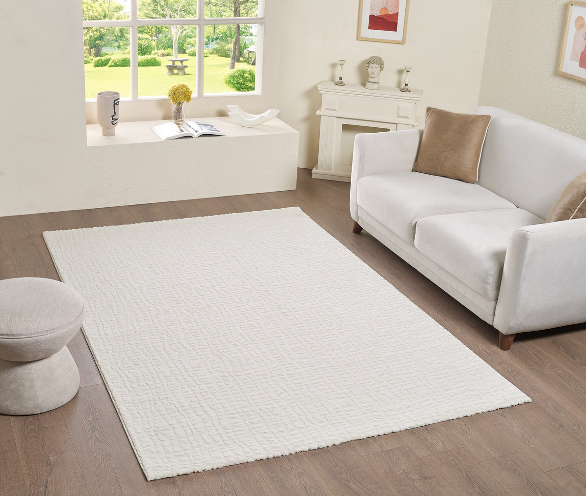 L2 Decor Robini Area Rug 5' x 8' - Cream