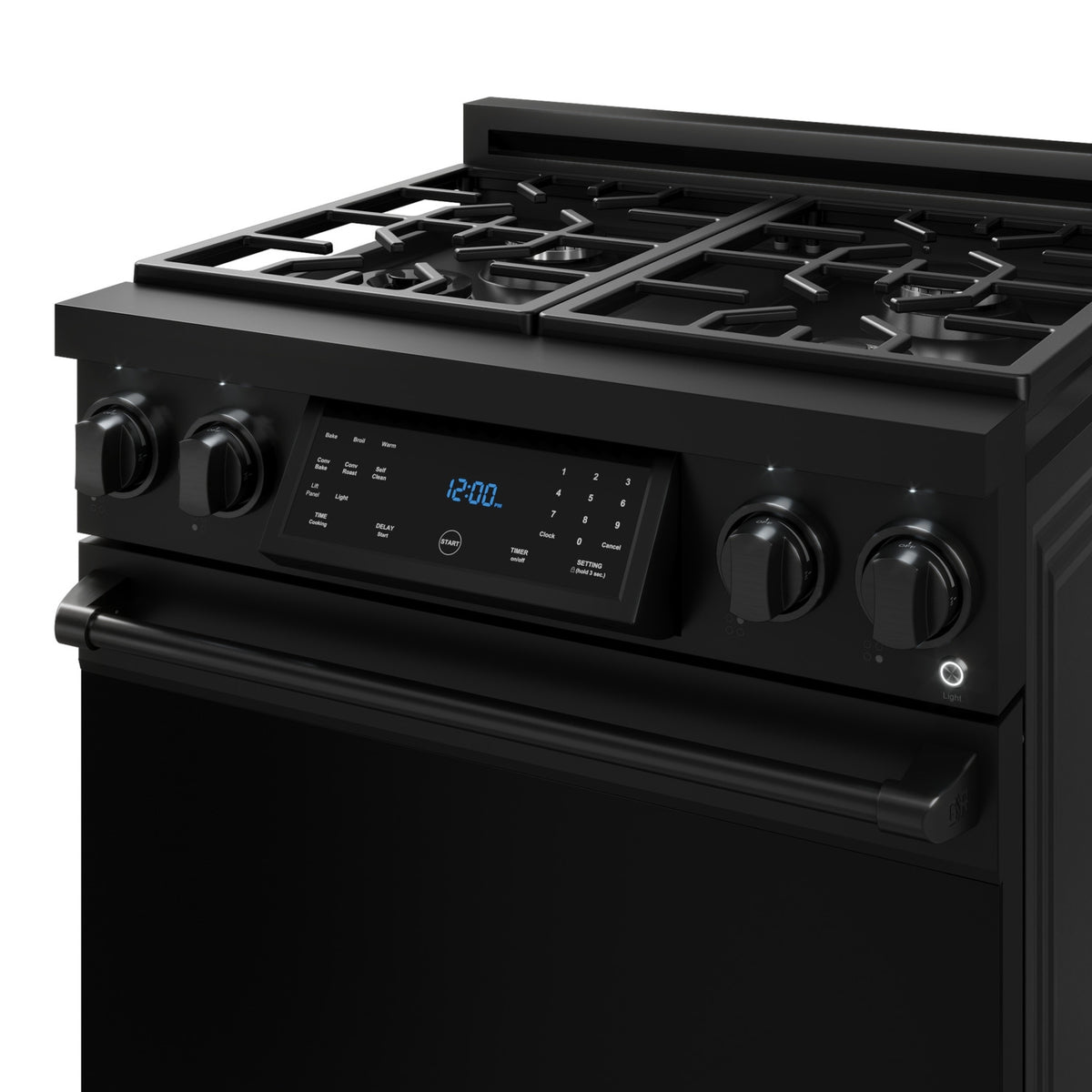 Thor Kitchen Black Stainless Steel Freestanding Professional Gas Range|Gordon Ramsay Series (4.55 cu.ft.) - RSG30B