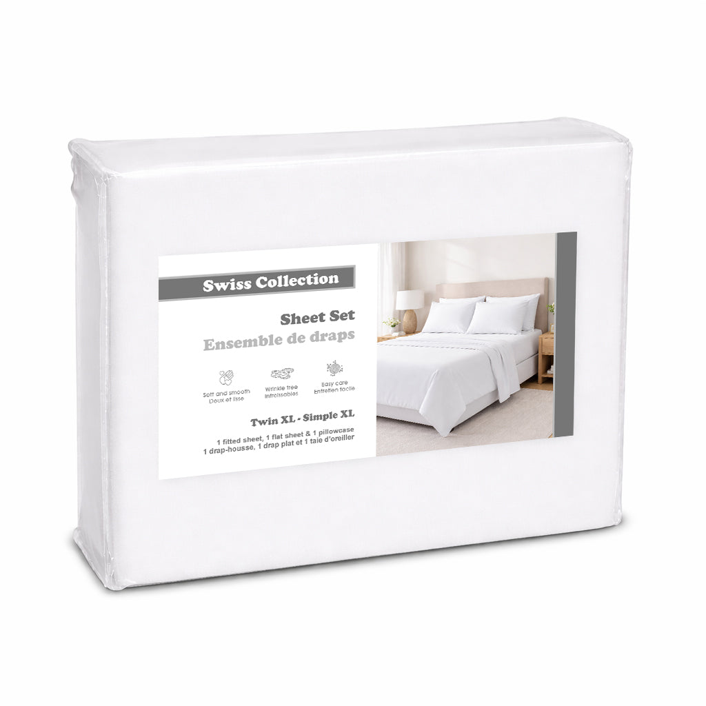 Cotton House Microfibre Twin XL Sheet Set - White